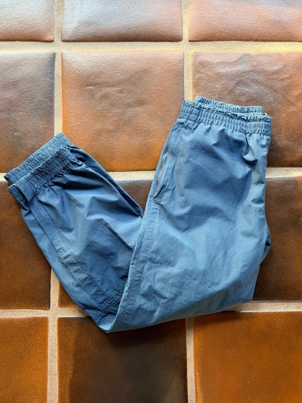 Très Bien Cotton-Nylon Ripstop Technical Track Pants - Blue Gray - Size 40 LARGE